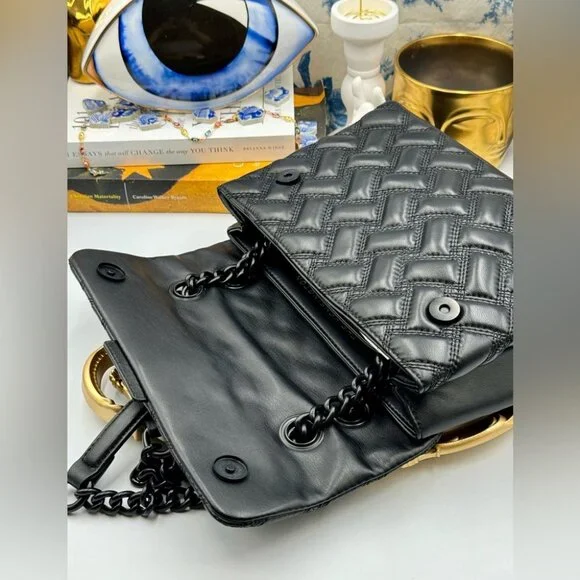 🆕 KURT GEIGER LONDON 🧿 NWOT Kensington Drench Bag, Black - Picture 13 of 16